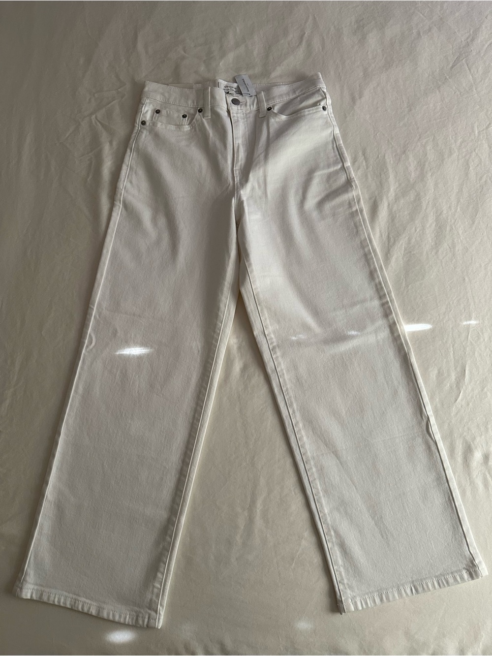 NWT Banana Republic High-Rise Straight Ankle Jeans White Size 28/6